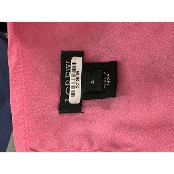 J. Crew classic bright pink coquette Rainbow Lace short sleeve blouse Size 4 - Picture 7 of 7